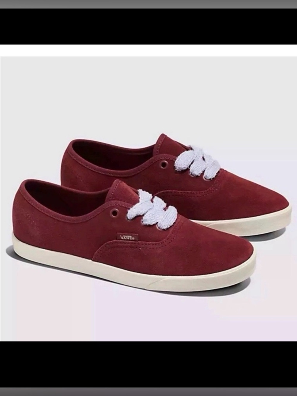 Vans Authentic Low Pro Unisex Burgundy Suede Sneakers Size W 9.5 M 8 NWT